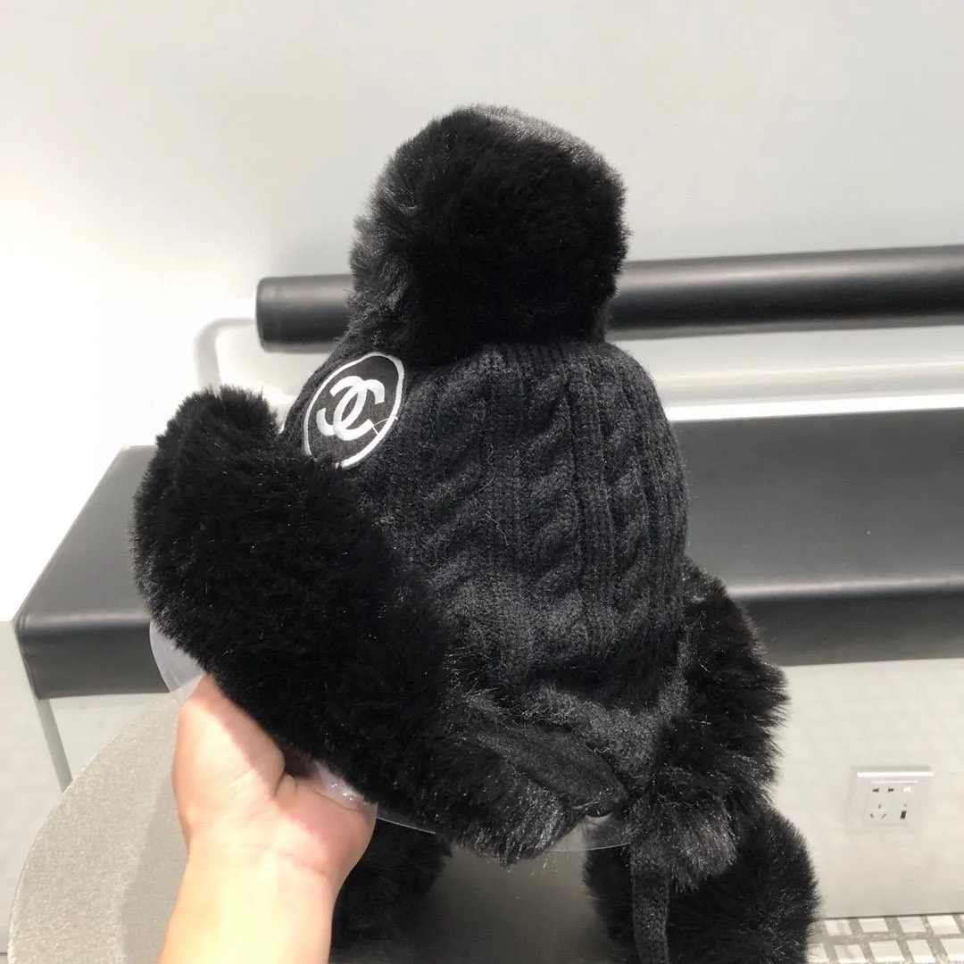 P160 Chanel Chanel's new snow hat Lei Feng hat is coming, customer order version, small fragrance embroidery, a must-have snow wool hat in autumn and winter