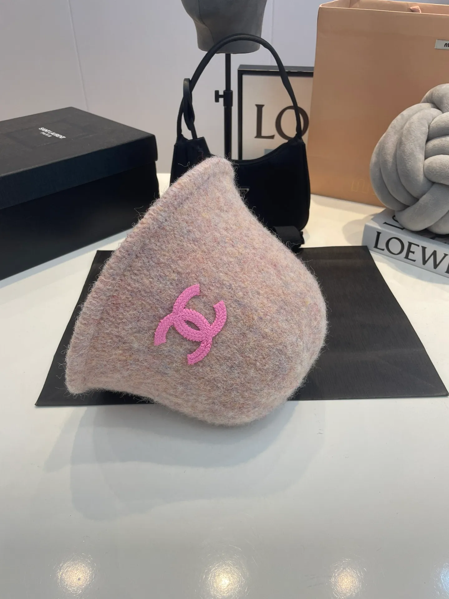 P60 CHANEL Chanel 2023 new autumn and winter plush knitted bucket hat fisherman hat, a must-have for going out and easy to match, hurry up and get it