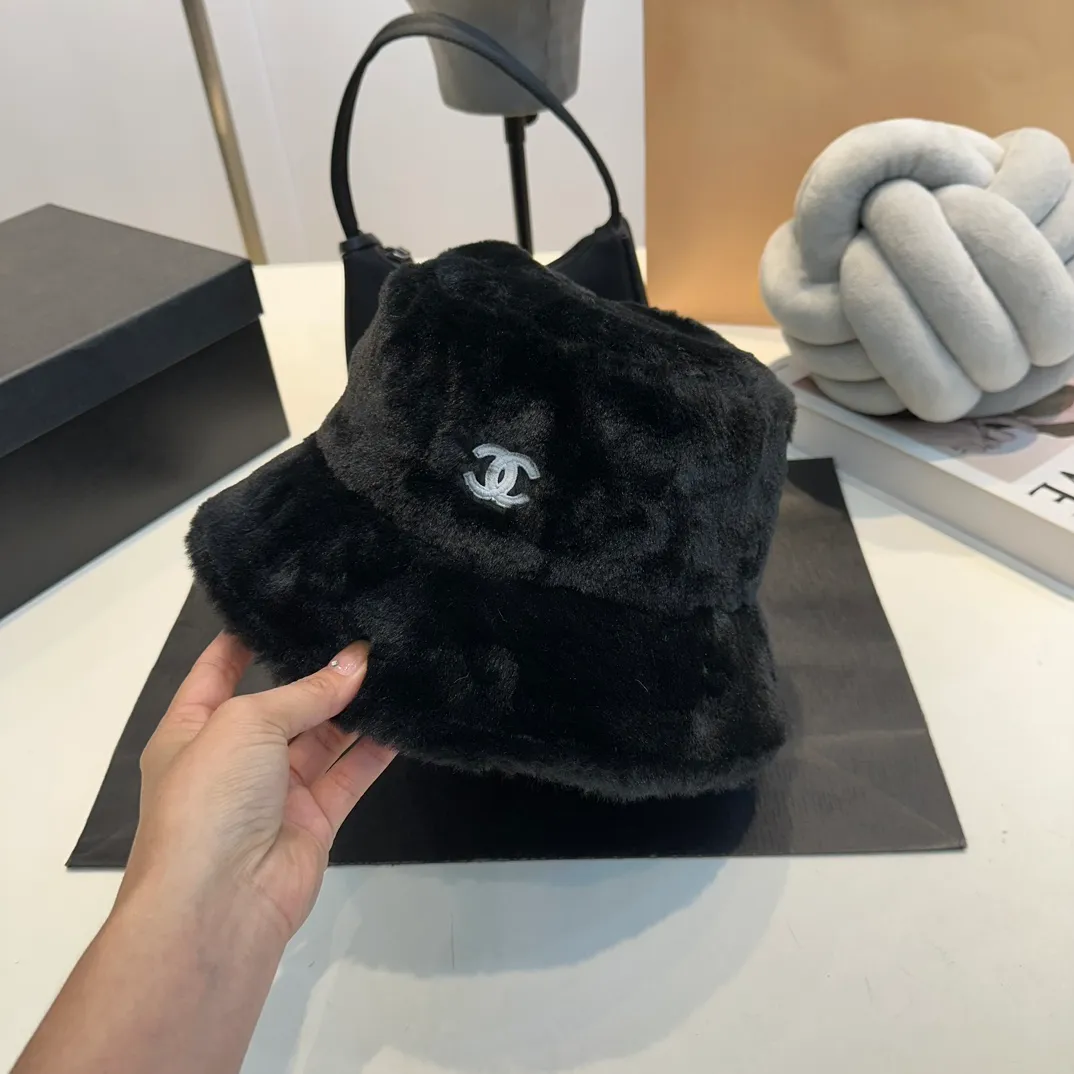 P56 Chanel Chanel 2024 Fisherman Hat for Women Autumn and Winter Without Makeup Versatile Face Showing Small Basin Hat Korean Style Elegant Temperament Bucket Hat