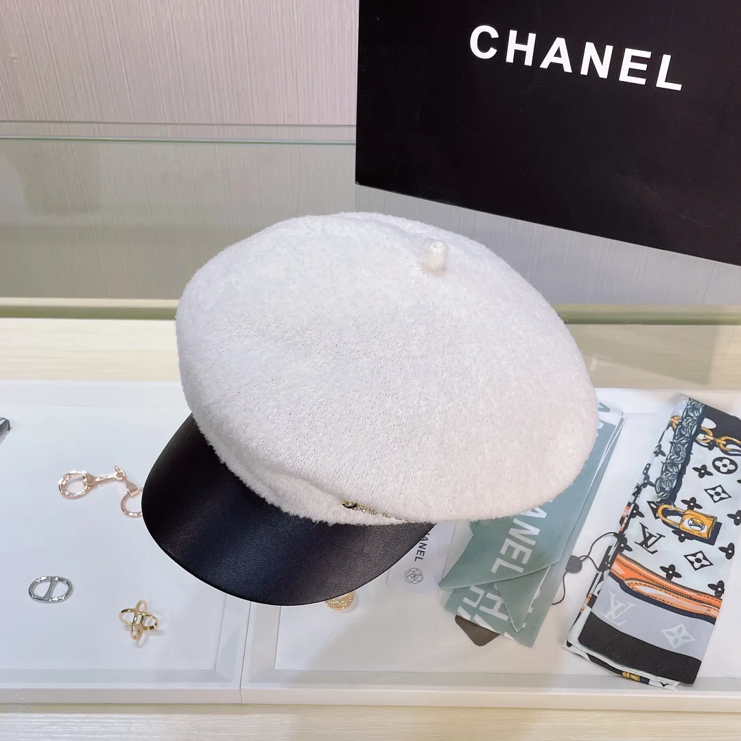 P70🔥 Chanel's new autumn and winter custom-made military cap, contrasting color fabric, niche yet high-end! The latest style of Xiaoxiangfeng, a must-have for celebrities