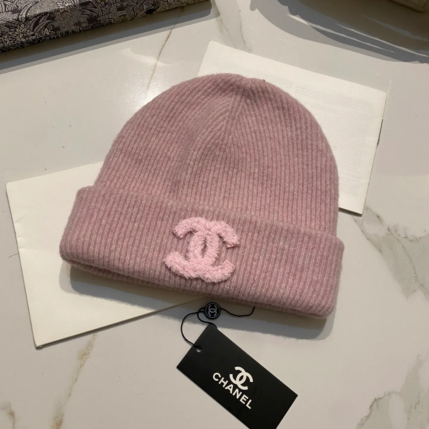 Chanel Chanel fine cashmere knitted hat