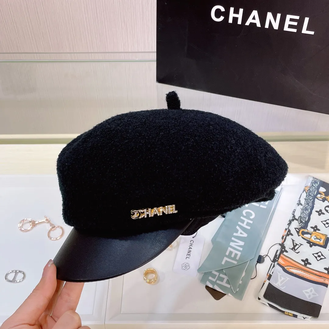 P70🔥 Chanel's new autumn and winter custom-made military cap, contrasting color fabric, niche yet high-end! The latest style of Xiaoxiangfeng, a must-have for celebrities