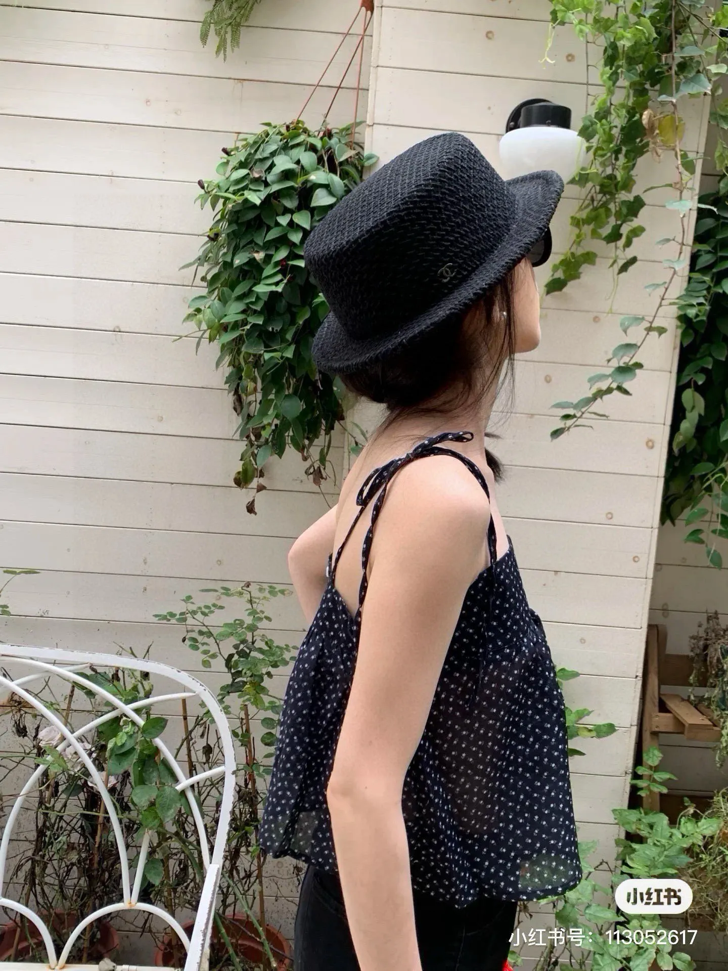 💰170¥ Chanel Chanel classic lady style flat top hat, head circumference 57cm