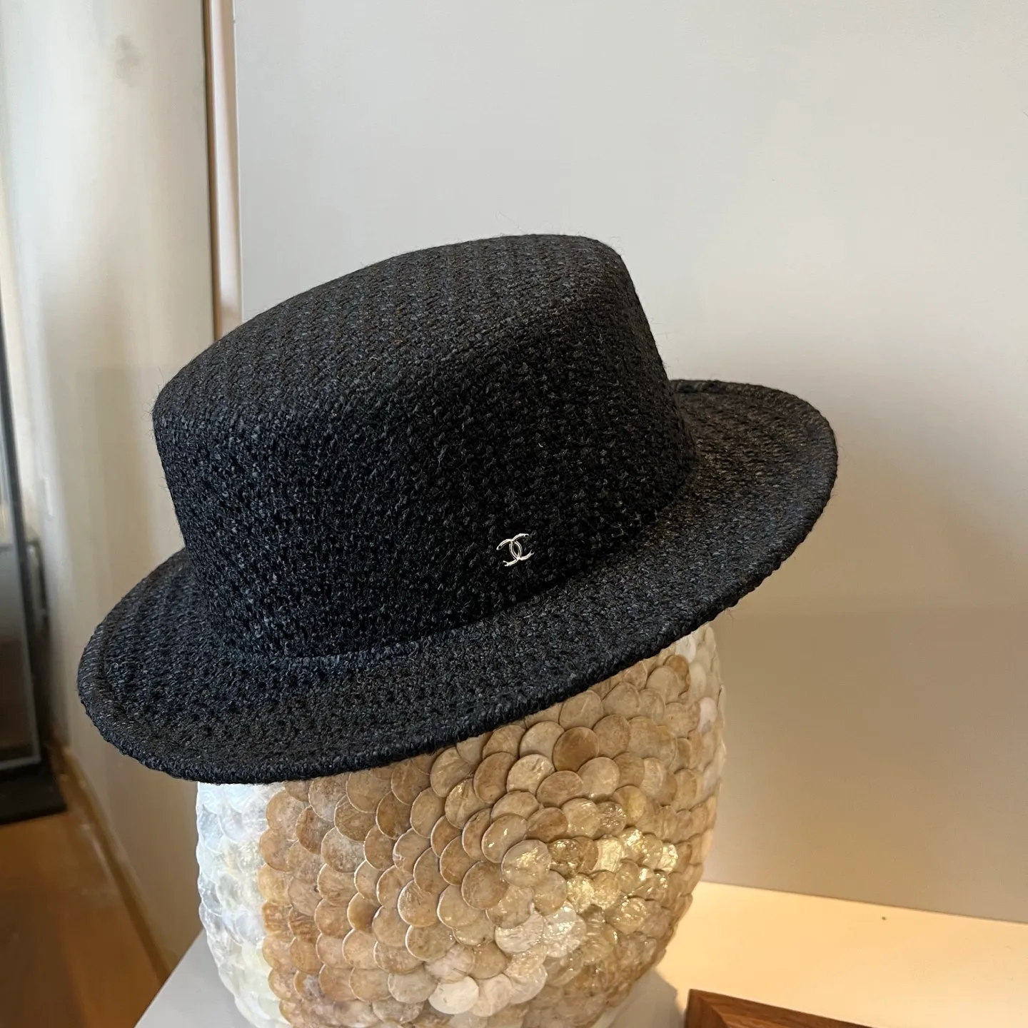 💰170¥ Chanel Chanel classic lady style flat top hat, head circumference 57cm