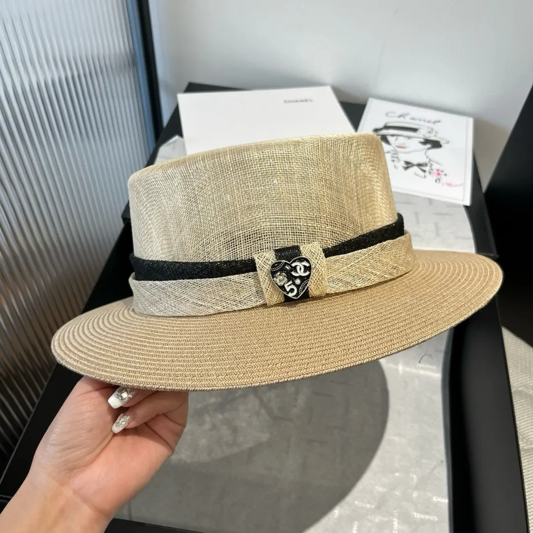 💰220¥ Chanel Chanel flat-top linen hat, high-end hat, head circumference 57cm