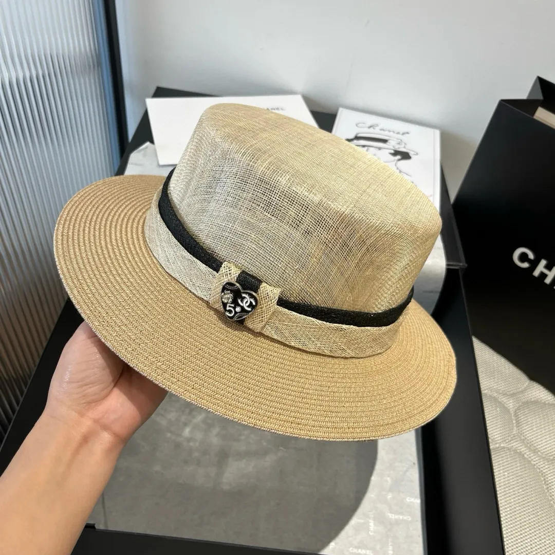 💰220¥ Chanel Chanel flat-top linen hat, high-end hat, head circumference 57cm