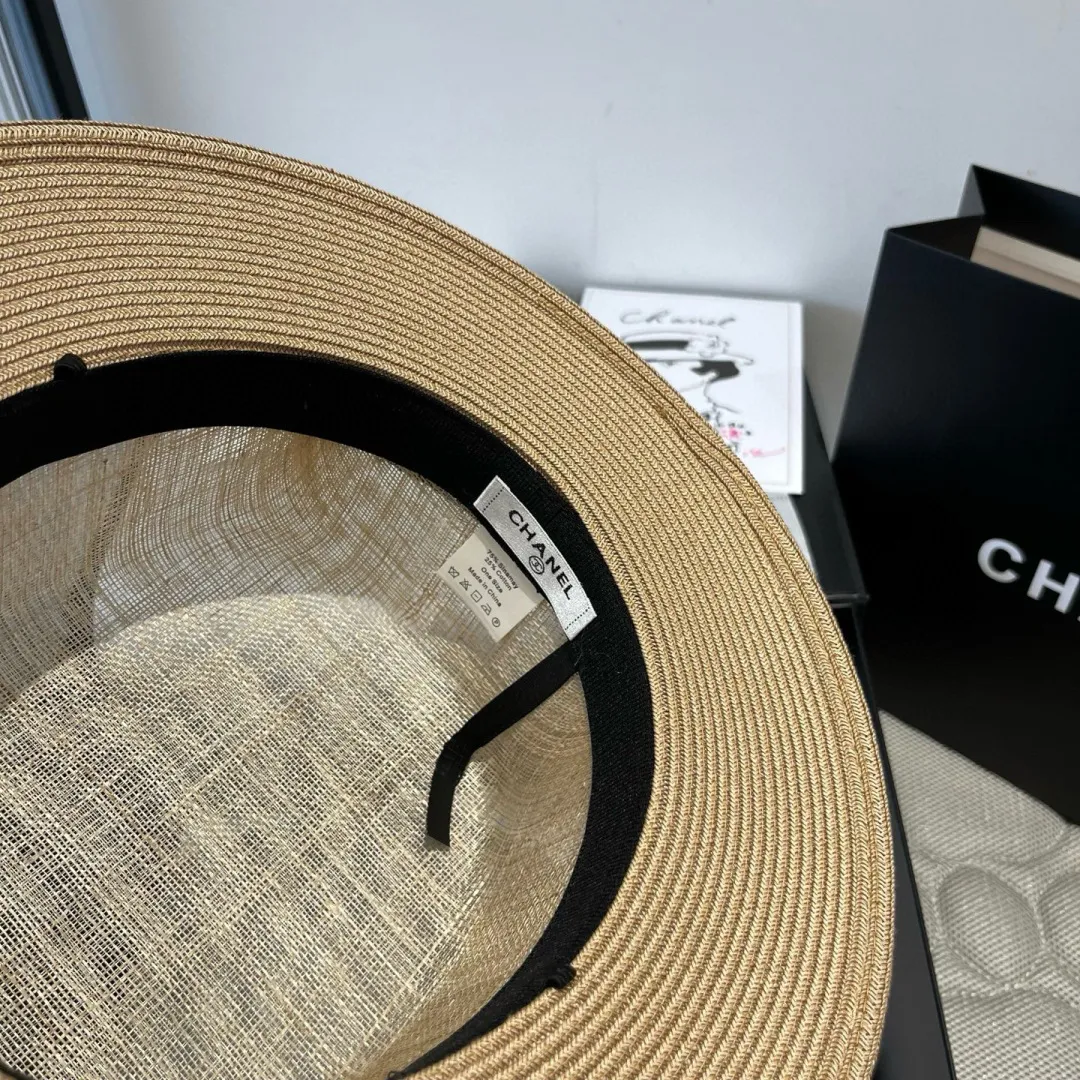 💰220¥ Chanel Chanel flat-top linen hat, high-end hat, head circumference 57cm