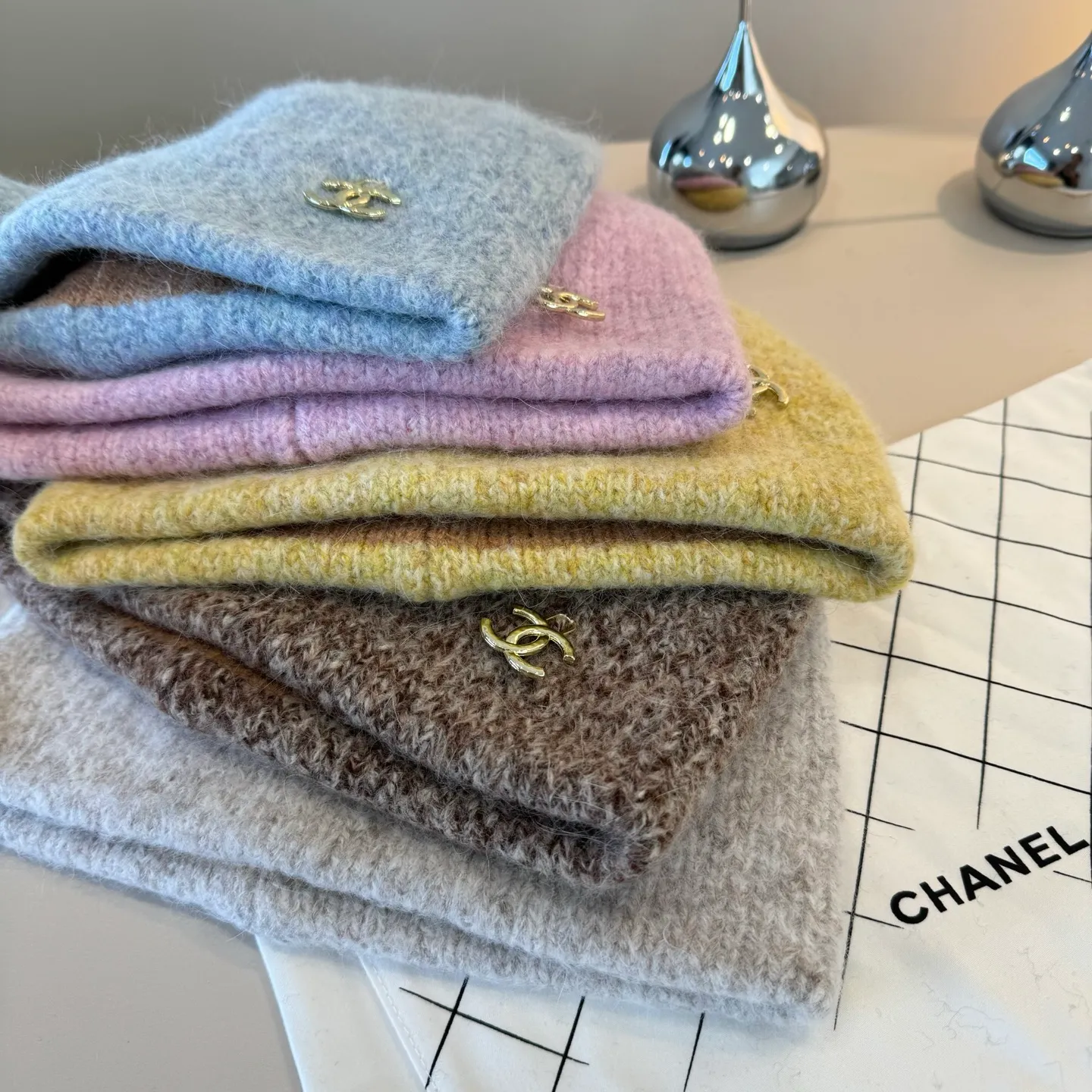💰100¥ Chanel wool beanie, 100% wool🦙 fabric, head circumference 57cm