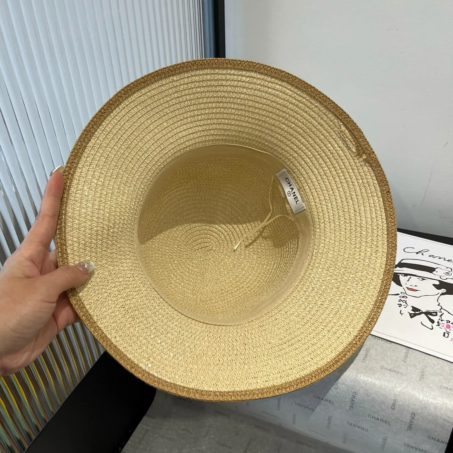 💰100¥ Chanel new straw hat, lady style, head circumference 57cm