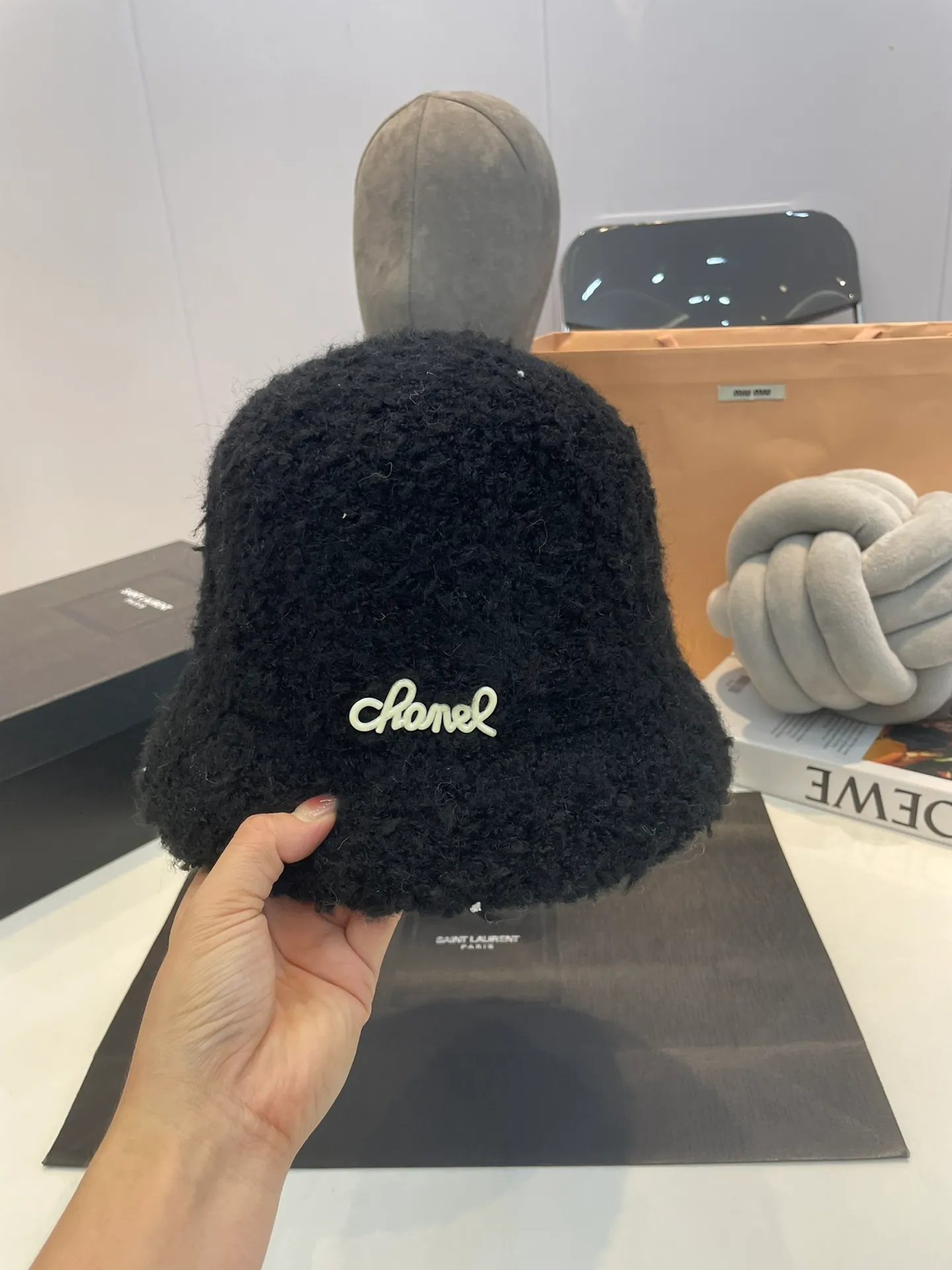 P60 Chanel Chanel new autumn and winter knitted clutch hat, fisherman hat, ladylike style