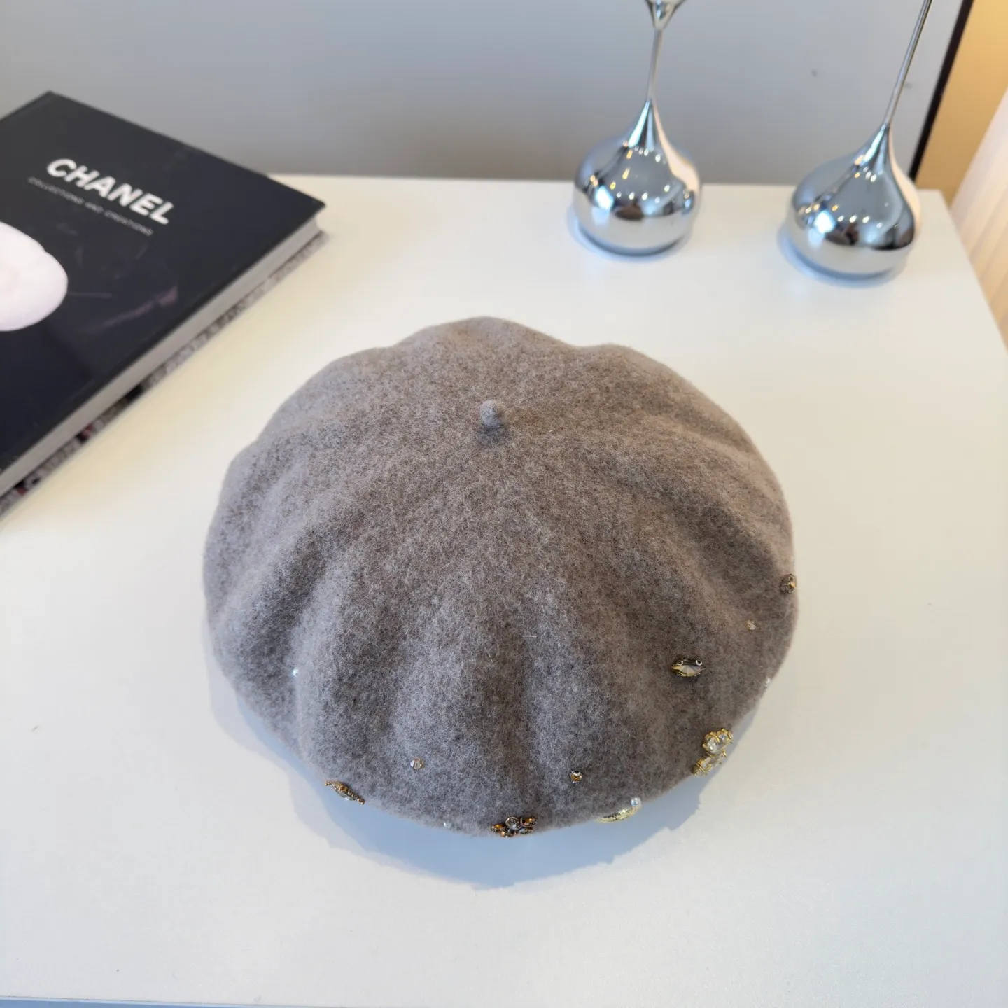 💰120¥ Chanel new wool beret, 100% wool🦙 fabric, head circumference 57cm