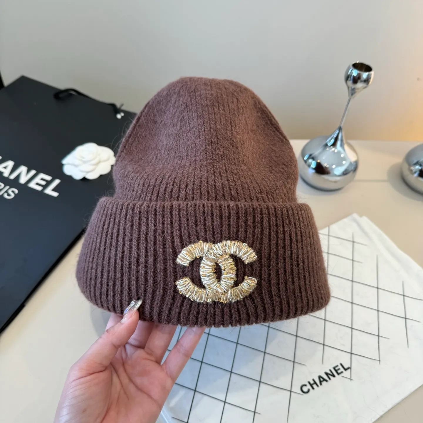 💰90¥ Chanel new style wool hat, thickened fabric