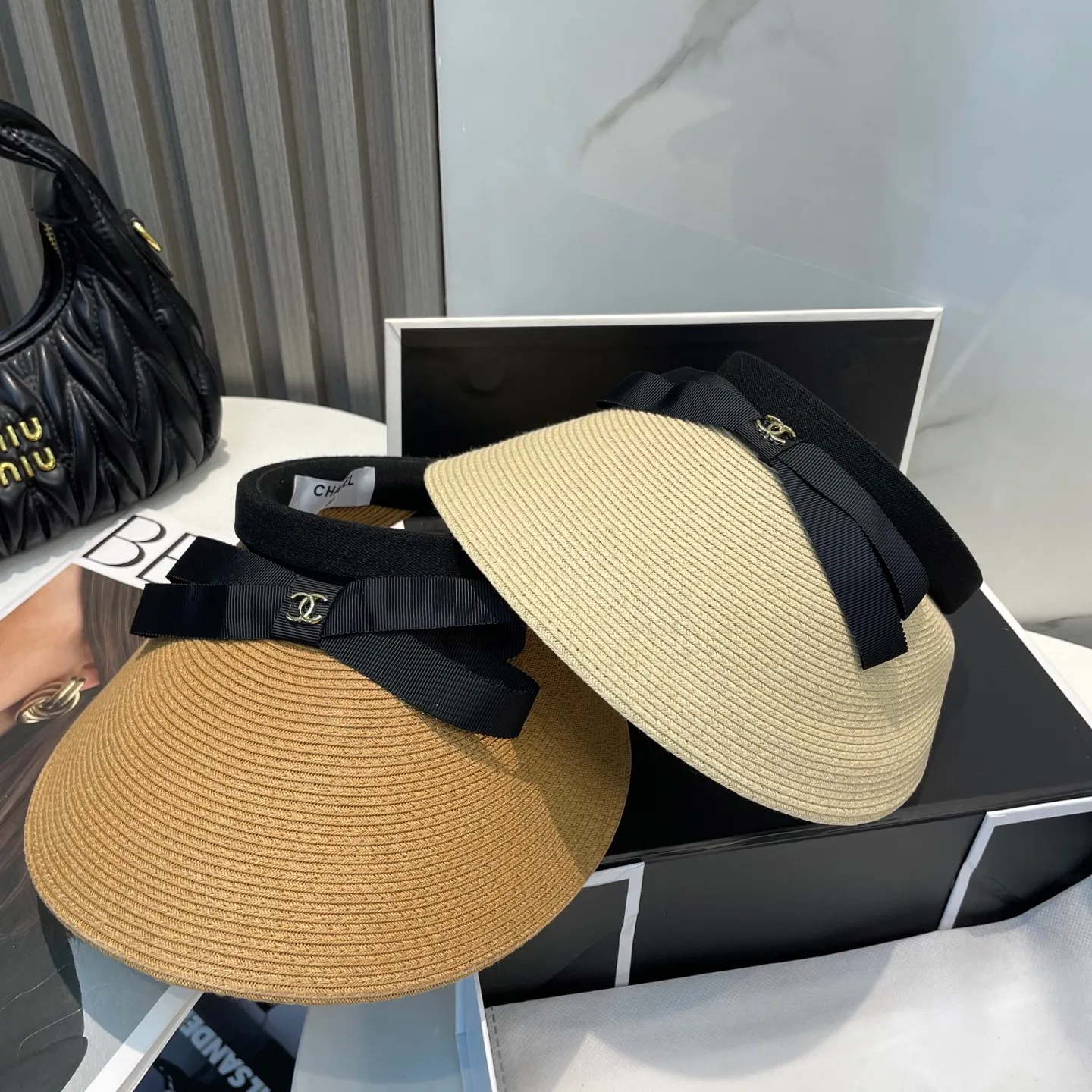 P80 Chanel empty top hat, advanced customization, lady style, attention to detail, sun protection and UV protection in summer, a must-have for travel, versatile and good-looking