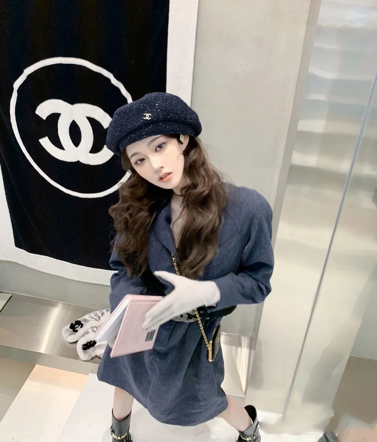 P70 CHANEL Chanel 23 autumn and winter woolen beret imported