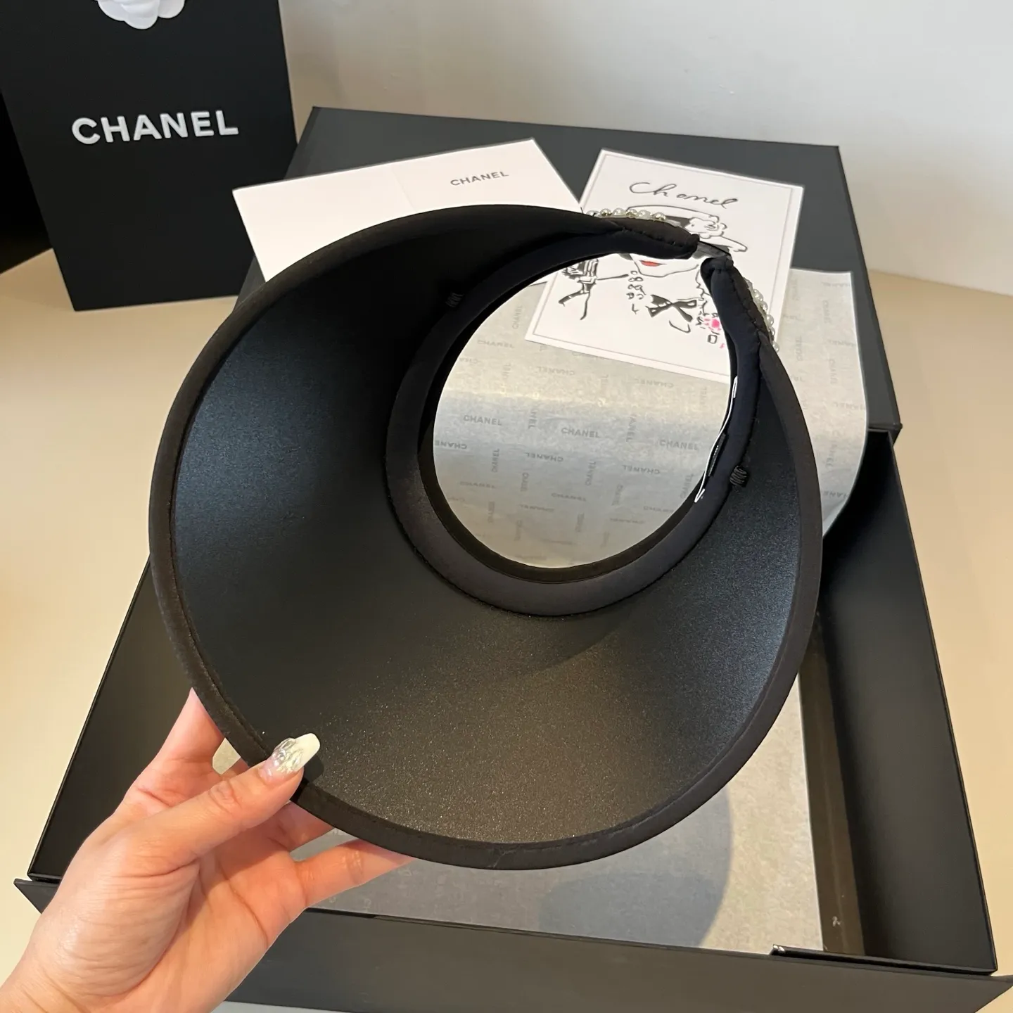 💰90¥ Chanel pearl headband, sun hat