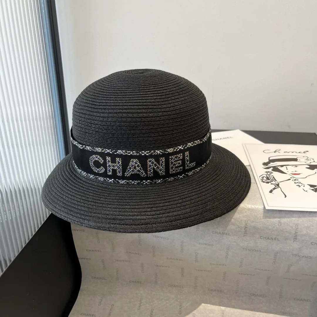 💰170¥ Chanel new straw hat, lady style sun hat, head circumference 57cm