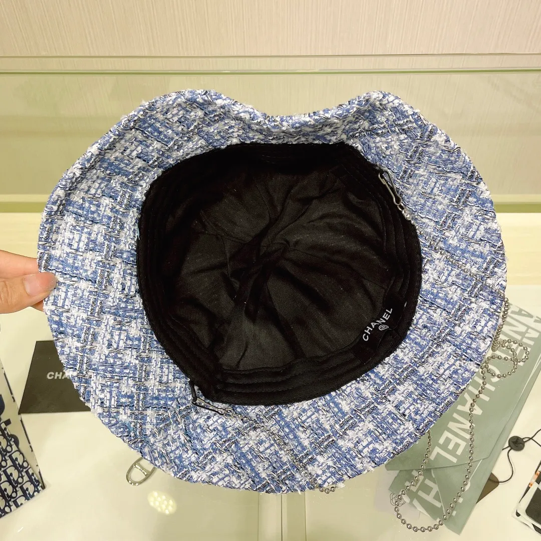 P70 Chanel Chanel 2023 autumn and winter new lady style fisherman hat, foldable, easy to carry when traveling, head circumference 57cm