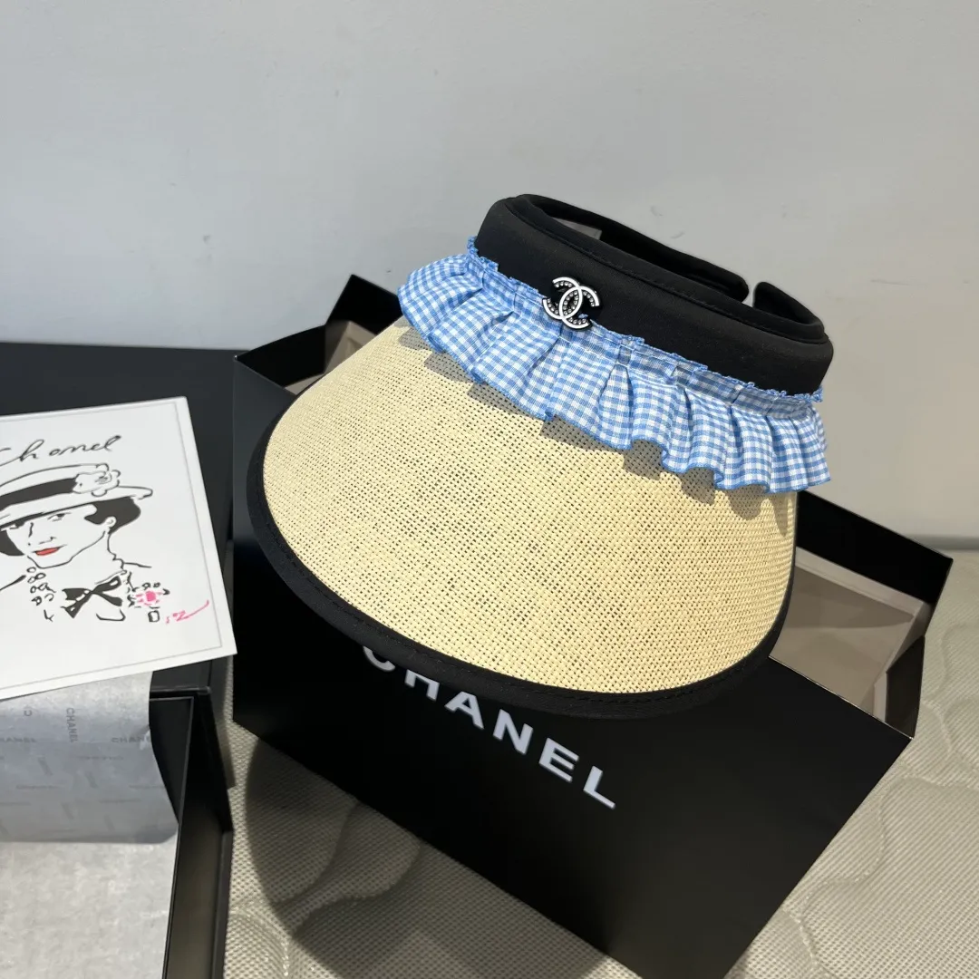 💰100¥ Chanel empty top sun hat