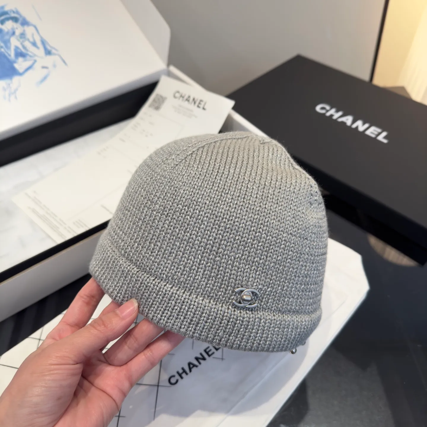 💰110¥ Chanel new knitted bucket hat, head circumference 57cm