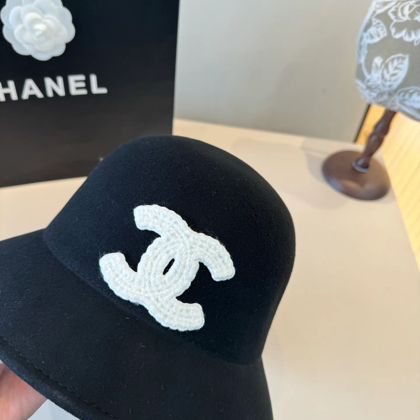 💰170¥ Chanel basin hat, 100% wool fabric 🦙%, head circumference 57cm
