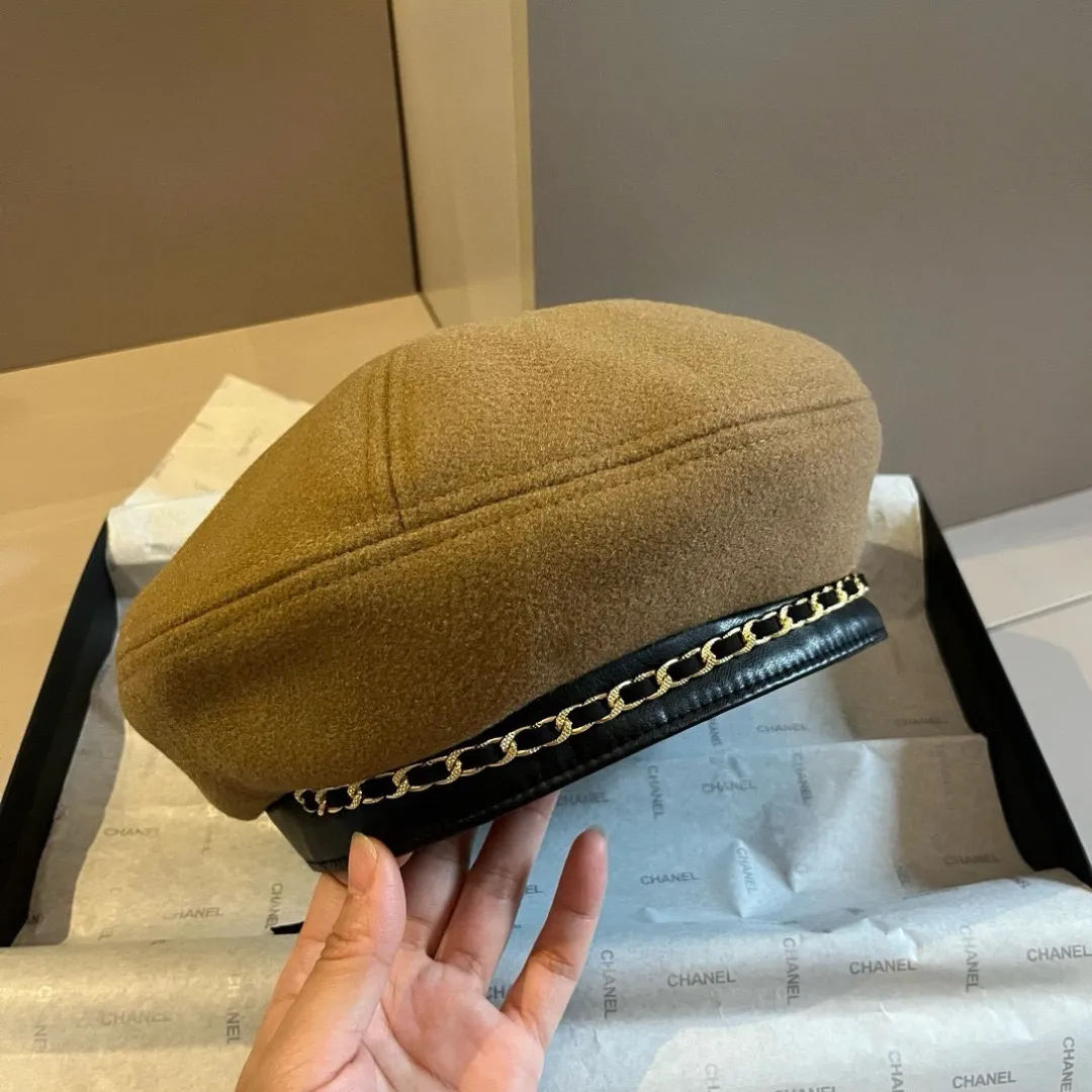💰100¥ Chanel wool beret, small fragrant chain beret, head circumference 57cm