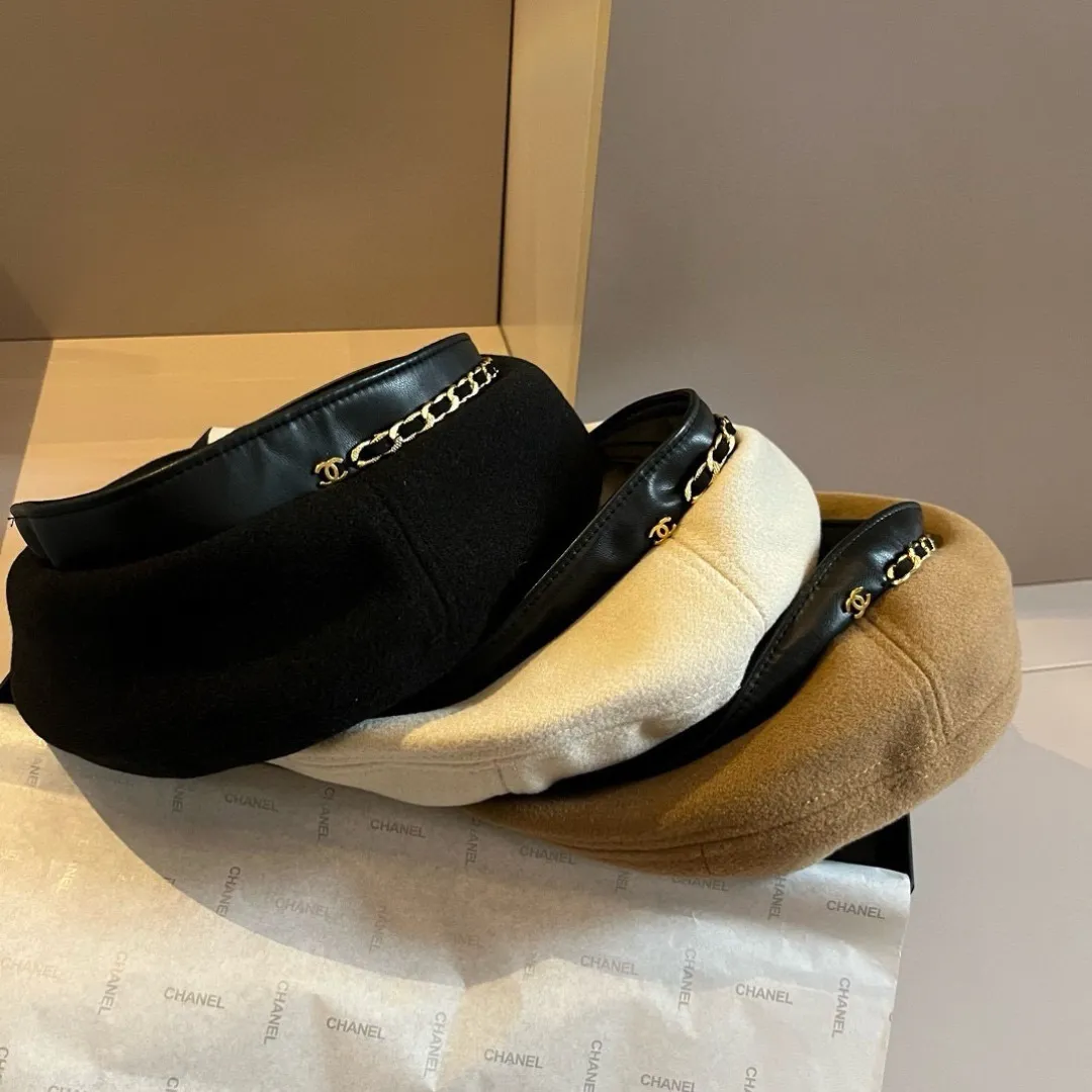 💰100¥ Chanel wool beret, small fragrant chain beret, head circumference 57cm