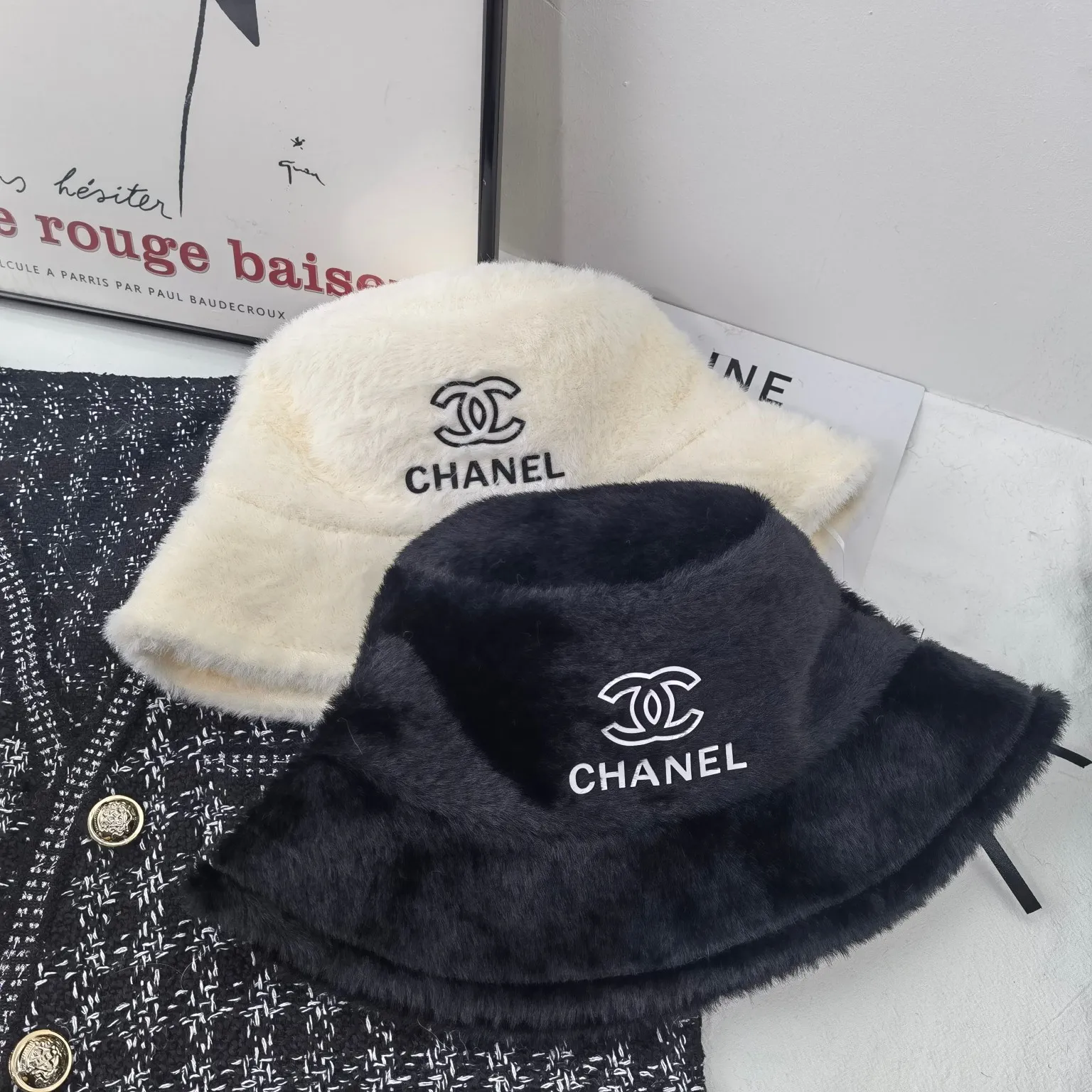 Special 🉐70💛 Comes with dust bag [CHANEL Chanel] 2022 autumn and winter new plush fisherman hat, small fragrance style big brand is out on the street, a must-have in autumn and winter