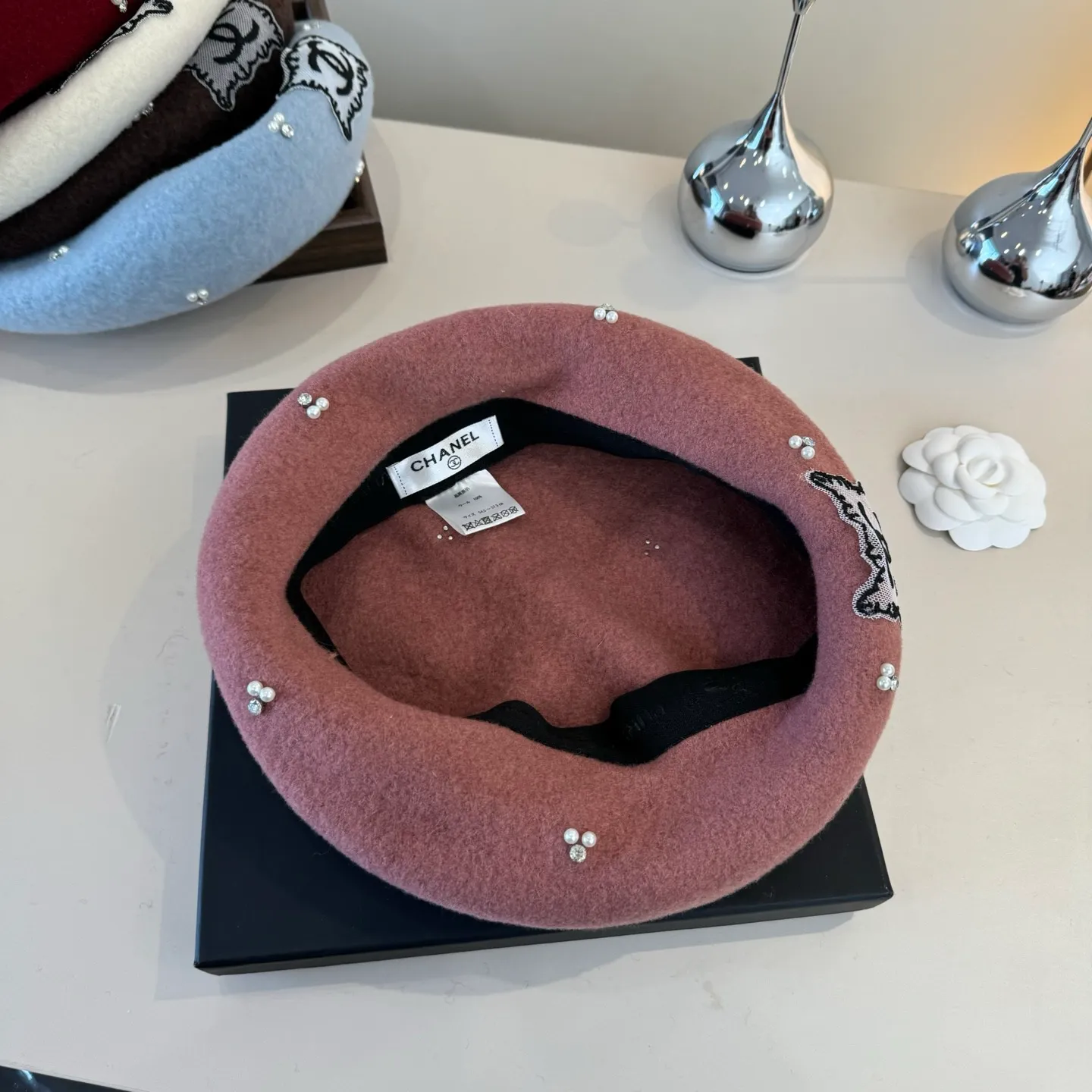 💰130¥ Chanel wool beret, pumpkin hat, 100% wool🦙 fabric, head circumference 57cm