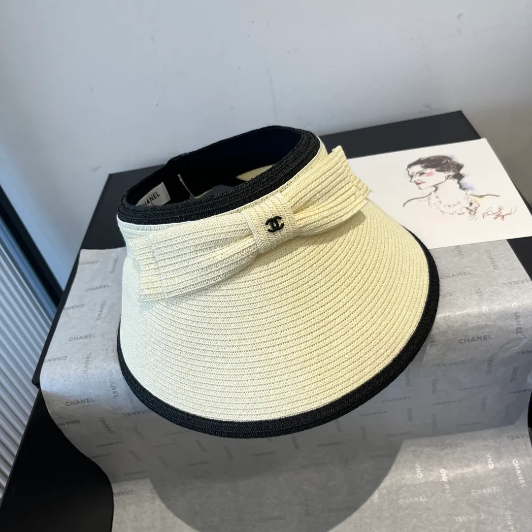 💰130¥ Chanel Chanel bow empty top sun hat, adjustable
