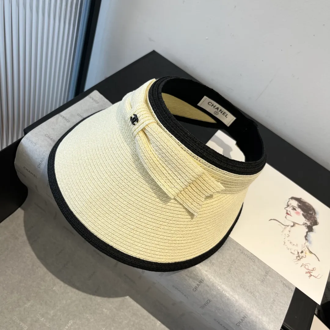 💰130¥ Chanel Chanel bow empty top sun hat, adjustable