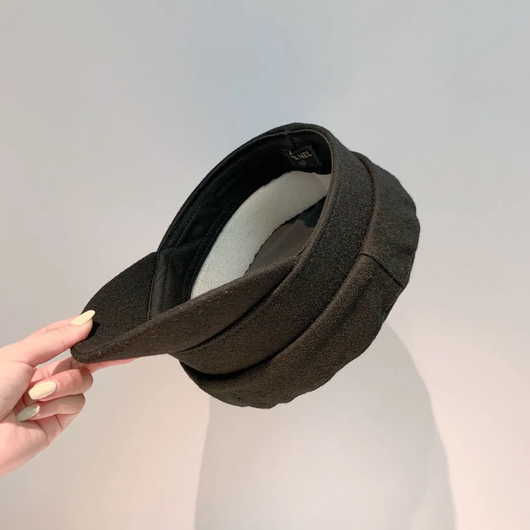 P96 Chanel wool military cap, 2021 new counter model, wool duck tongue military cap, versatile in autumn and winter, head circumference 57c