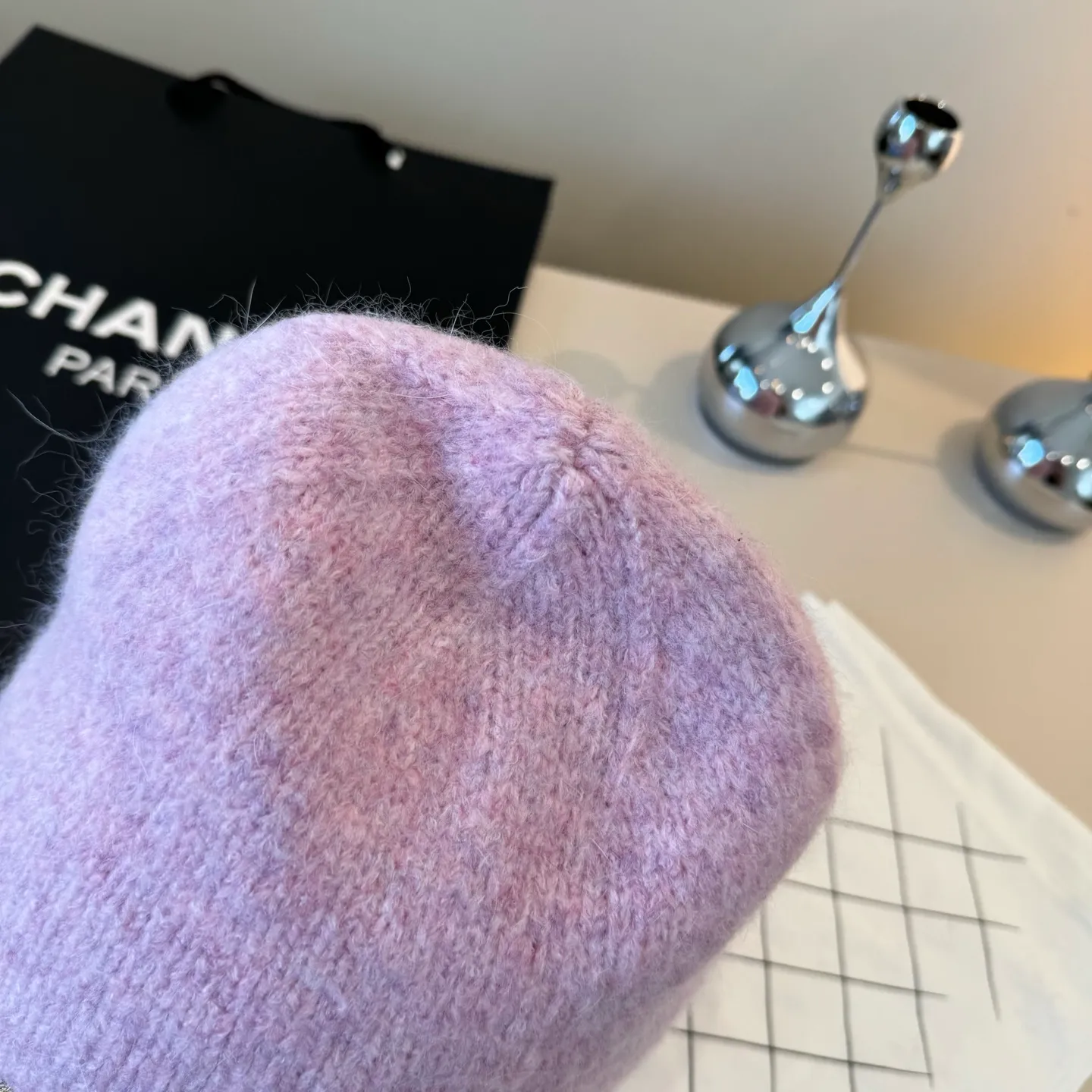 💰100¥ Chanel wool beanie, 100% wool🦙 fabric, head circumference 57cm