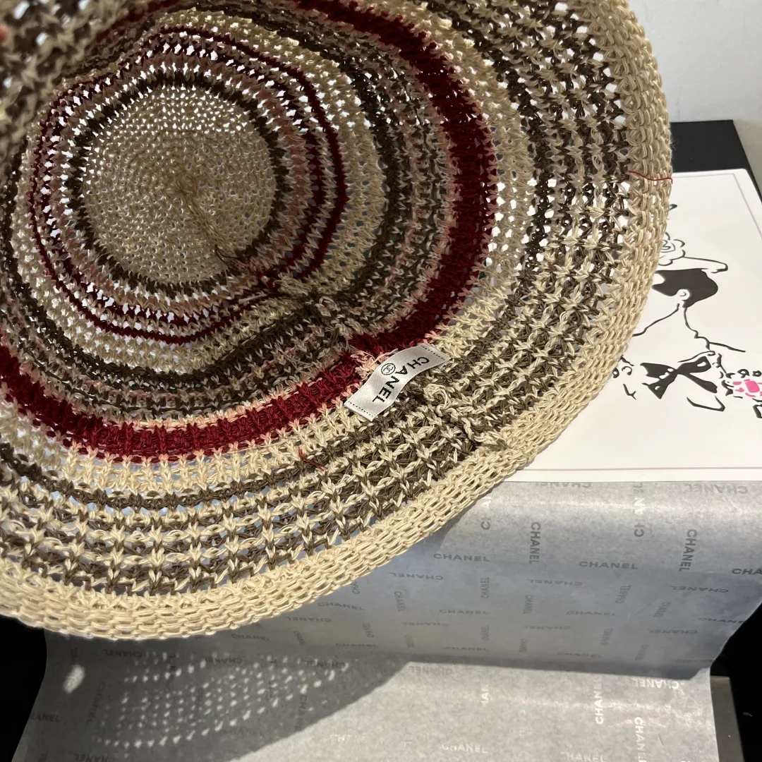 💰100¥ Chanel knitted bucket hat, head circumference 57cm