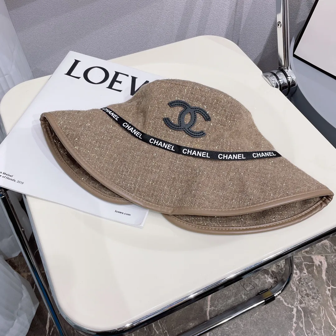 P80 Chanel 2021 new autumn and winter fisherman hat, woolen fabric, ladylike style, head circumference 57cm