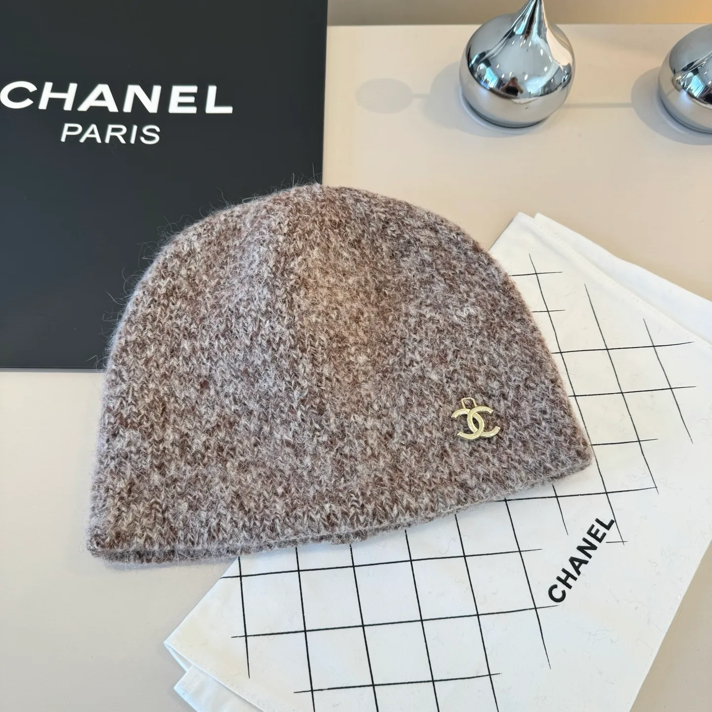 💰100¥ Chanel wool beanie, 100% wool🦙 fabric, head circumference 57cm