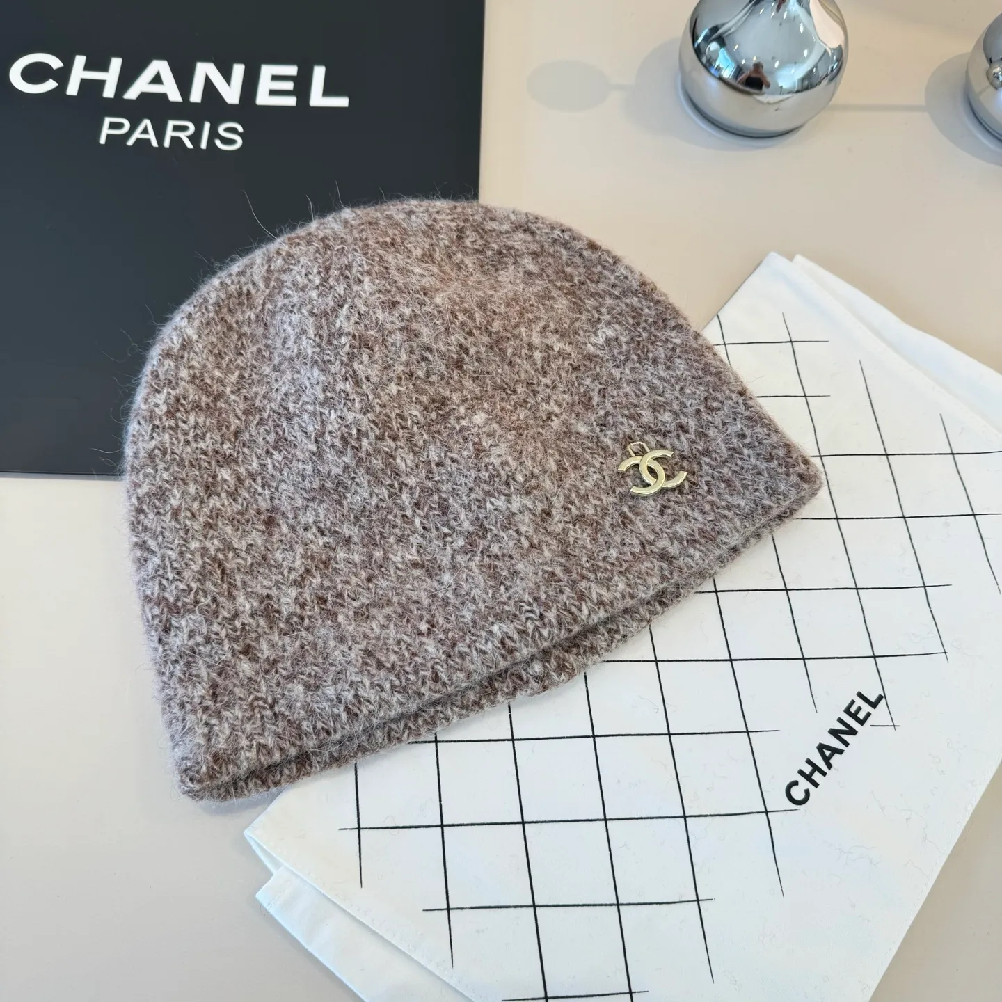 💰100¥ Chanel wool beanie, 100% wool🦙 fabric, head circumference 57cm