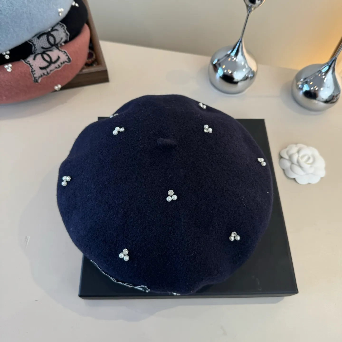 💰130¥ Chanel wool beret, pumpkin hat, 100% wool🦙 fabric, head circumference 57cm
