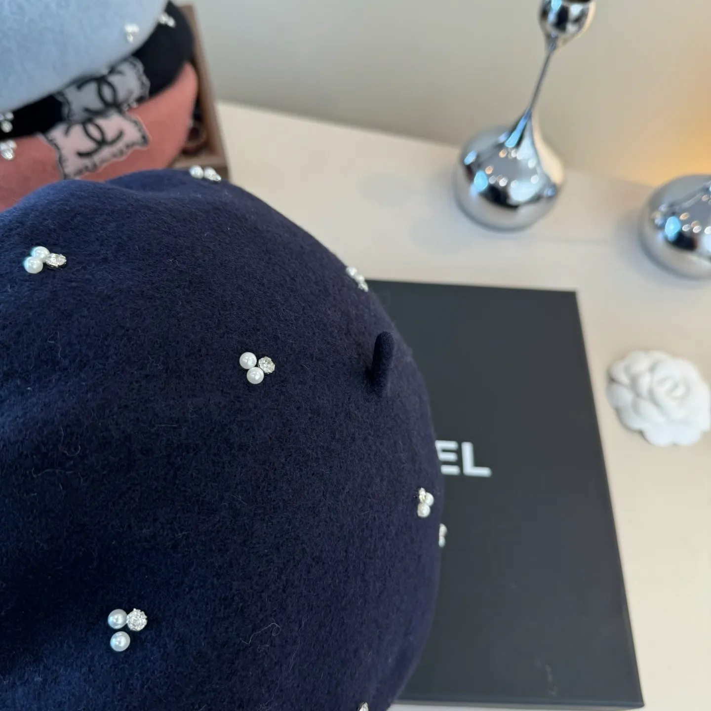 💰130¥ Chanel wool beret, pumpkin hat, 100% wool🦙 fabric, head circumference 57cm