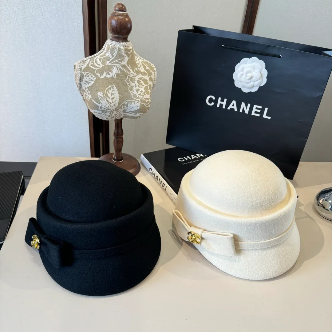 🉐240¥ Chanel new autumn and winter wool duck tongue military cap, 100% wool fabric, head circumference 57cm