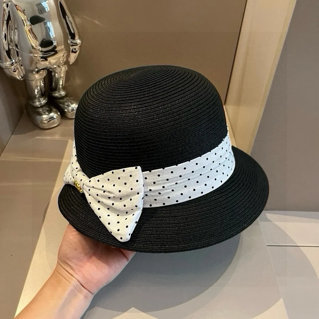💰130¥ Chanel straw hat, lady style round hat, high-end customization, head circumference 57cm
