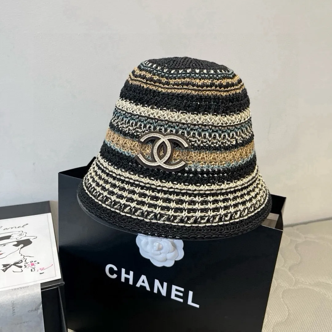 💰100¥ Chanel knitted bucket hat, head circumference 57cm