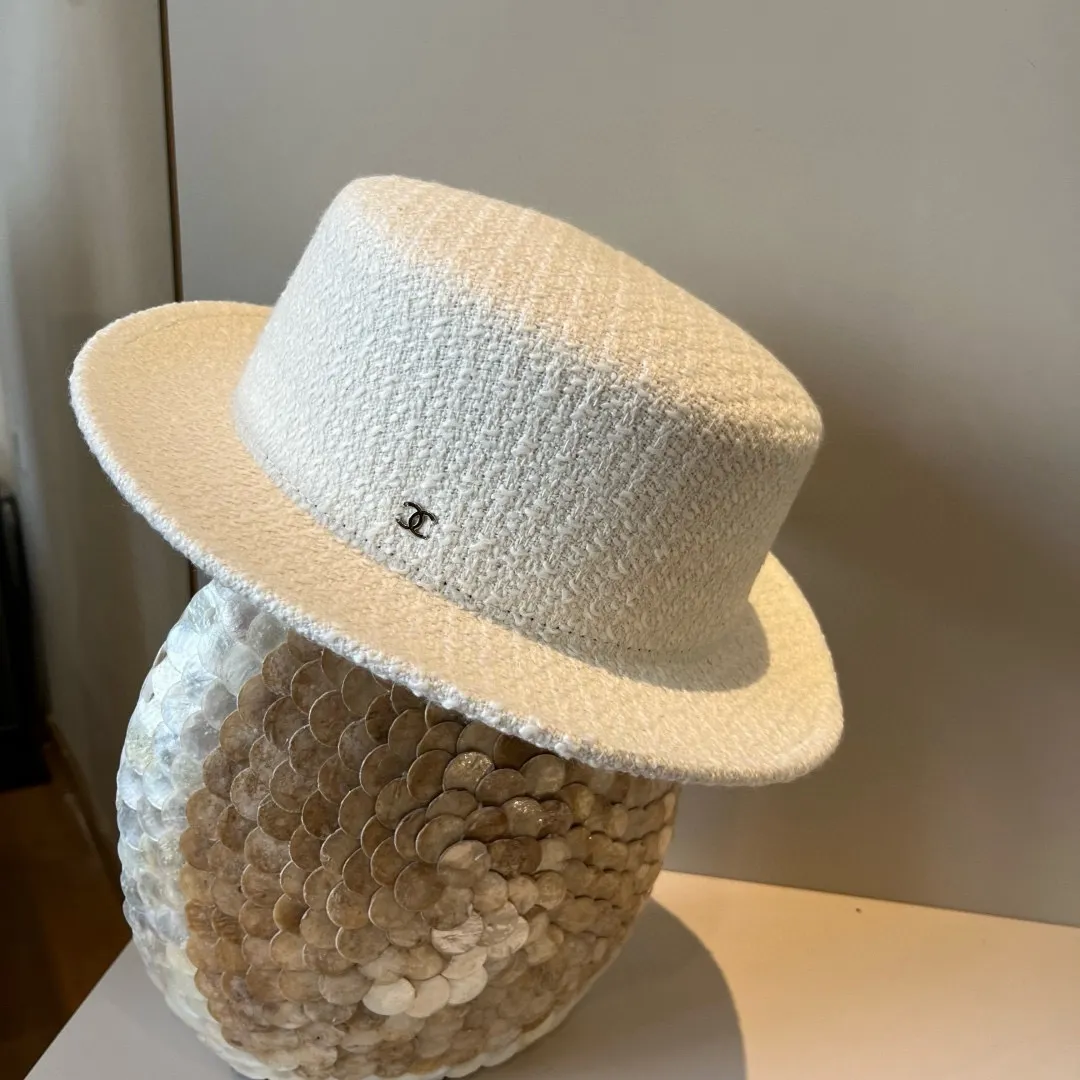 💰170¥ Chanel Chanel classic lady style flat top hat, head circumference 57cm