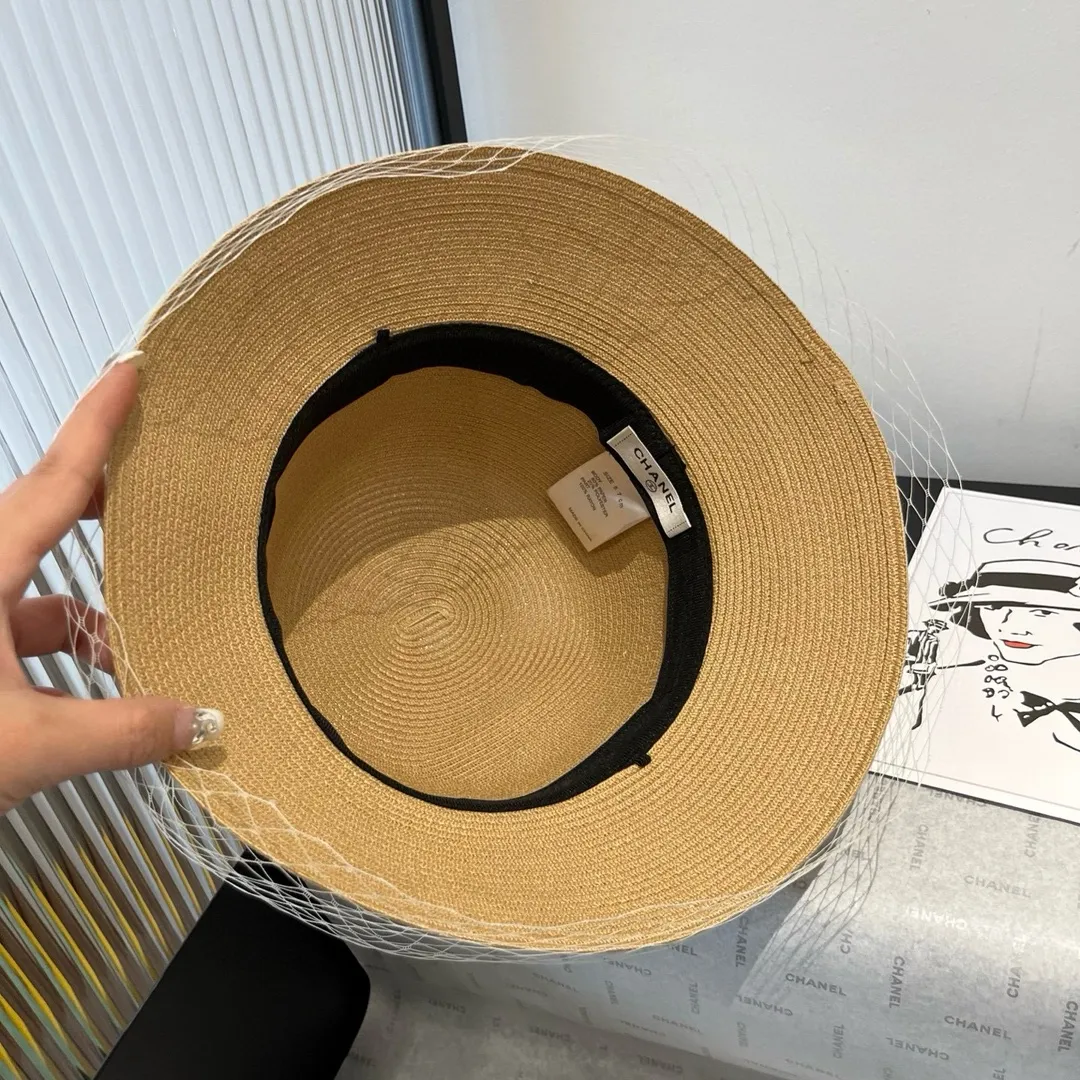 💰170¥ Chanel mesh basin hat, made of high-grade PP straw, head circumference 57cm
