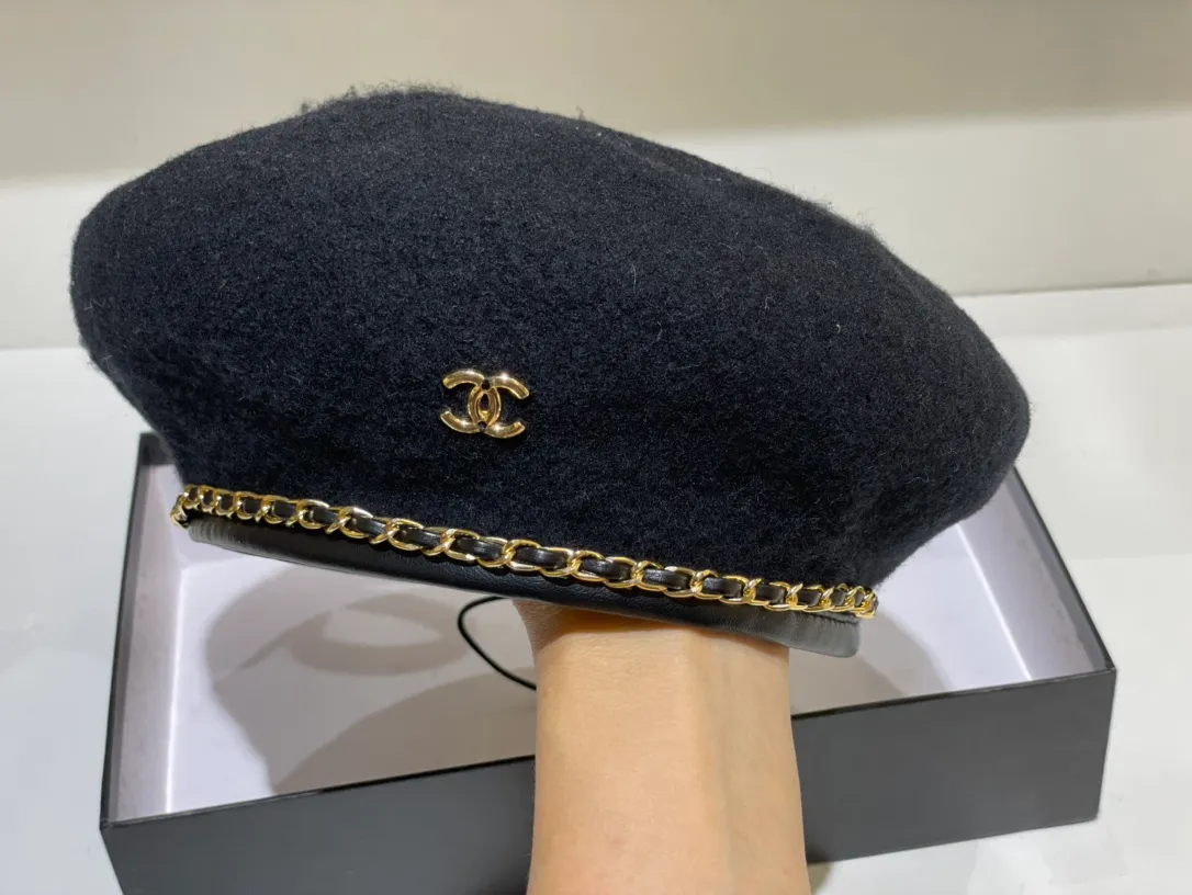 Special P90💛 Comes with dust bag [CHANEL Chanel] 2021 autumn and winter new wool beret, new model is on the shelves, super easy to match, hurry up and get it