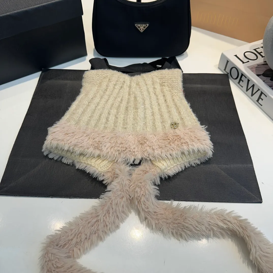 P60 CHANEL Chanel Cat Ears Wool Hat Women's Autumn and Winter Warm Ear Protection Knitted Hat Japanese Cute Pullover Hat 2024 New Cold Hat