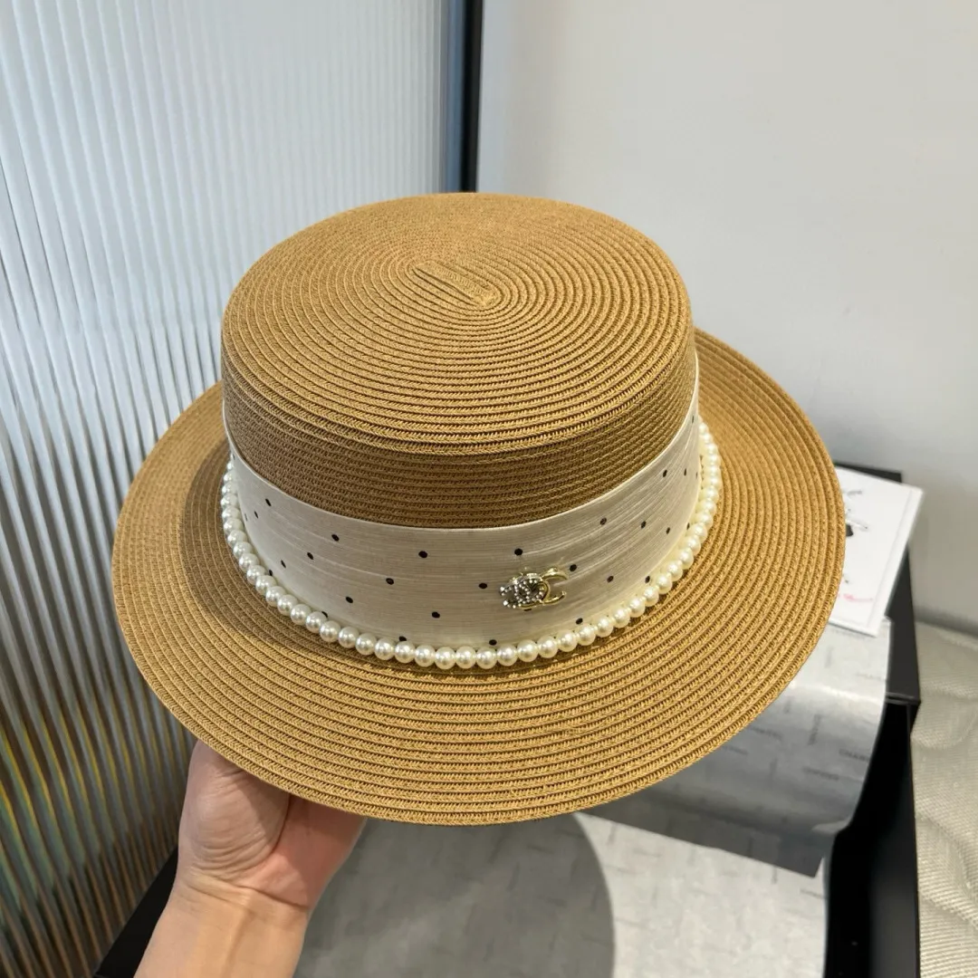 💰180¥ Chanel new flat top hat, Taiwan PP straw, head circumference 57cm