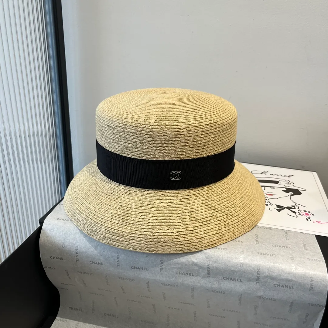 💰150¥ Chanel new straw hat, lady style, head circumference 57cm