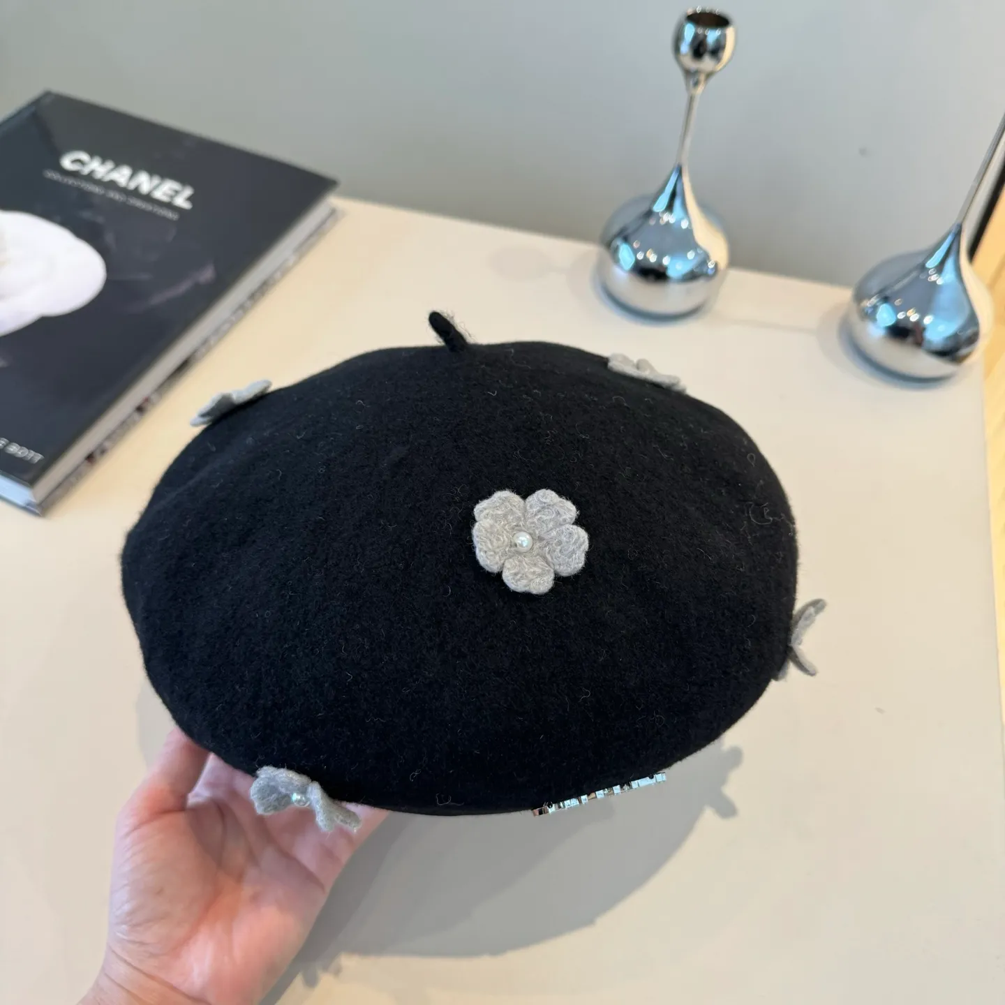 💰130¥ Chanel new wool beret, 100% wool🦙 fabric, head circumference 57cm