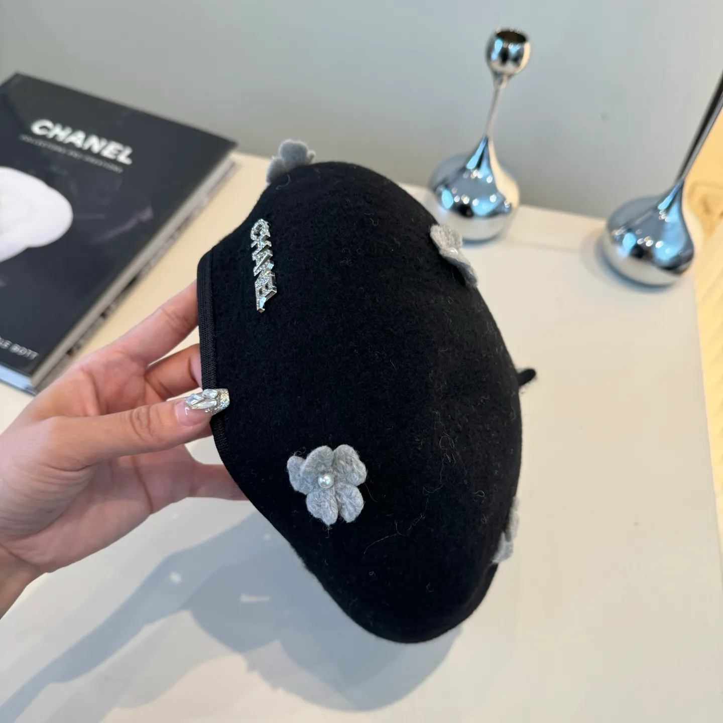 💰130¥ Chanel new wool beret, 100% wool🦙 fabric, head circumference 57cm