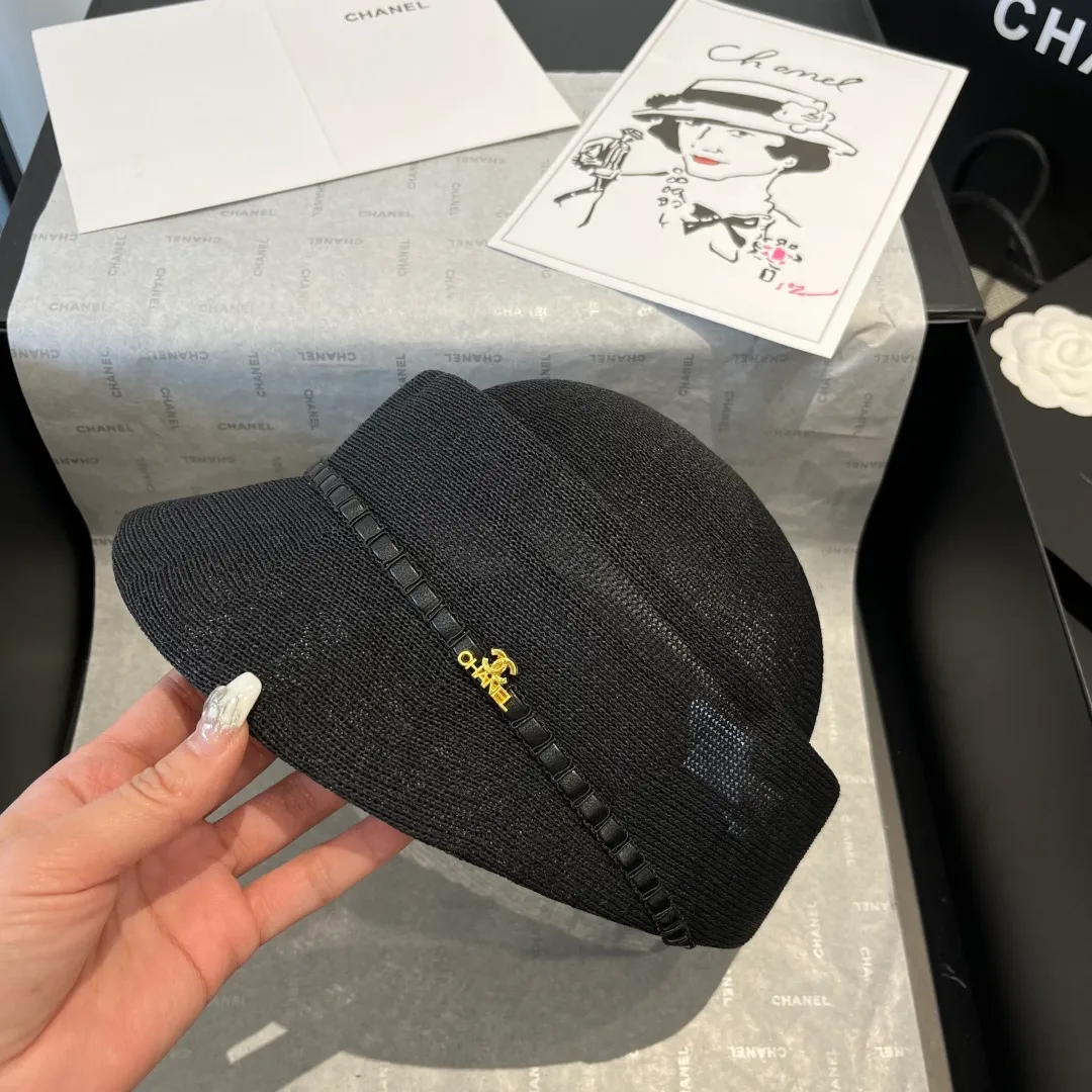 💰140¥ Chanel new duck bill military cap, knitted fabric, light and comfortable, head circumference 57cm